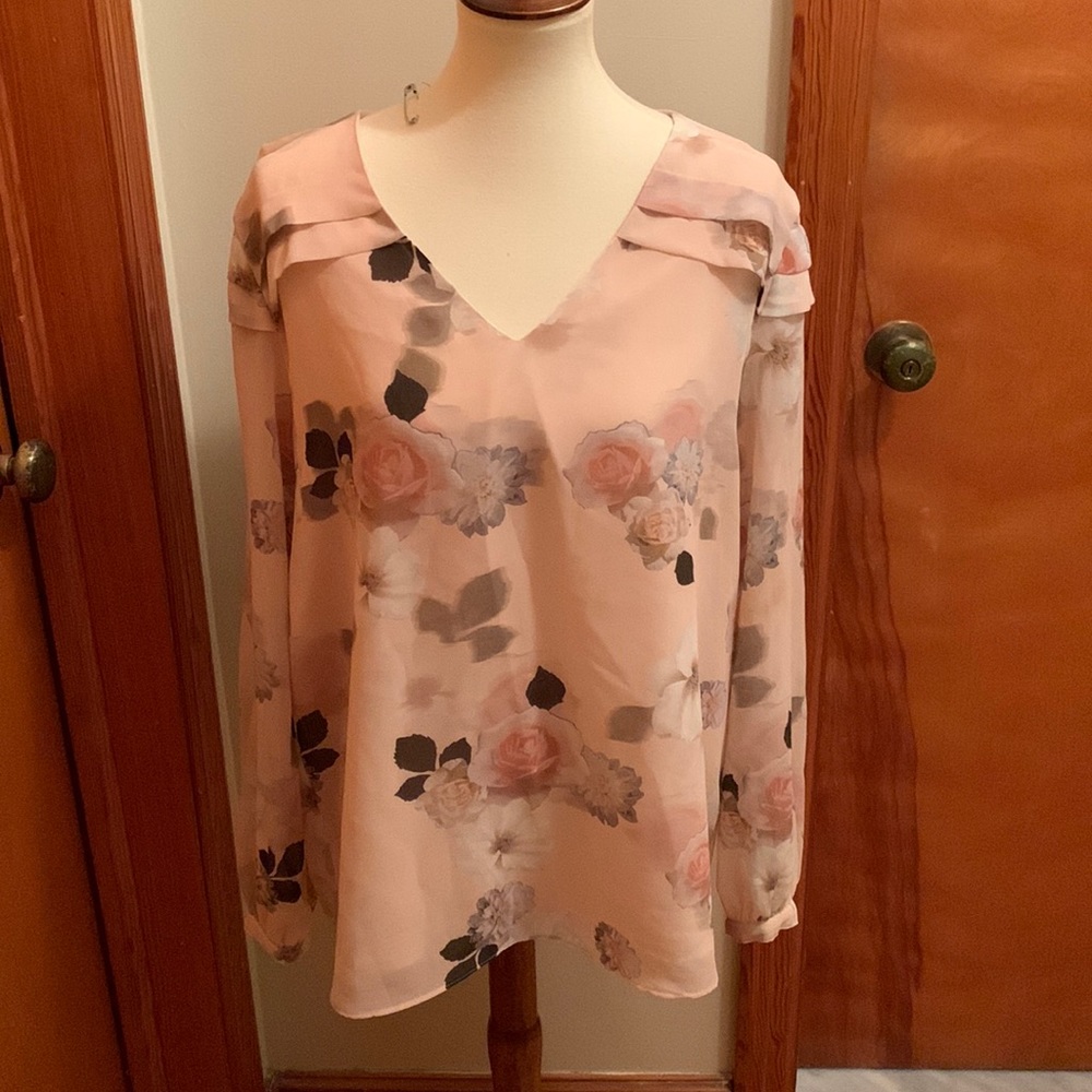 Floral chiffon blouse